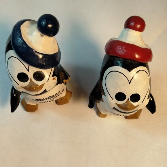 Penguin Figurines Punta Arenas Chile Souvenir  VTG Shabby Distressed  Lot 2 - Picture 5 of 9